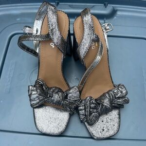 Banana Republic Silver Bow Heels